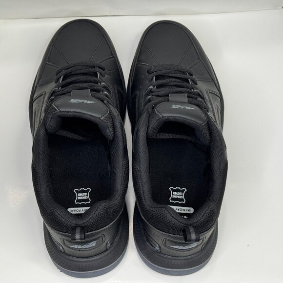 Avia Quickstep Shoes Mens 12 W Wide Black Walking Sneakers Black Memory Foam - Picture 7 of 12